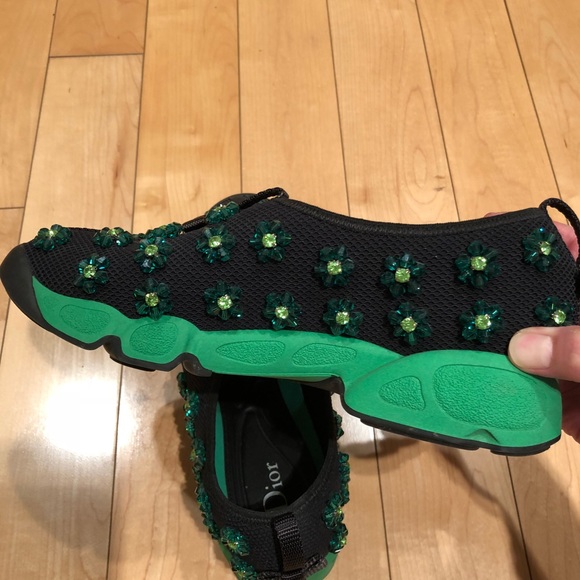 Dior Fusion sneakers: green crystals - Picture 1 of 7